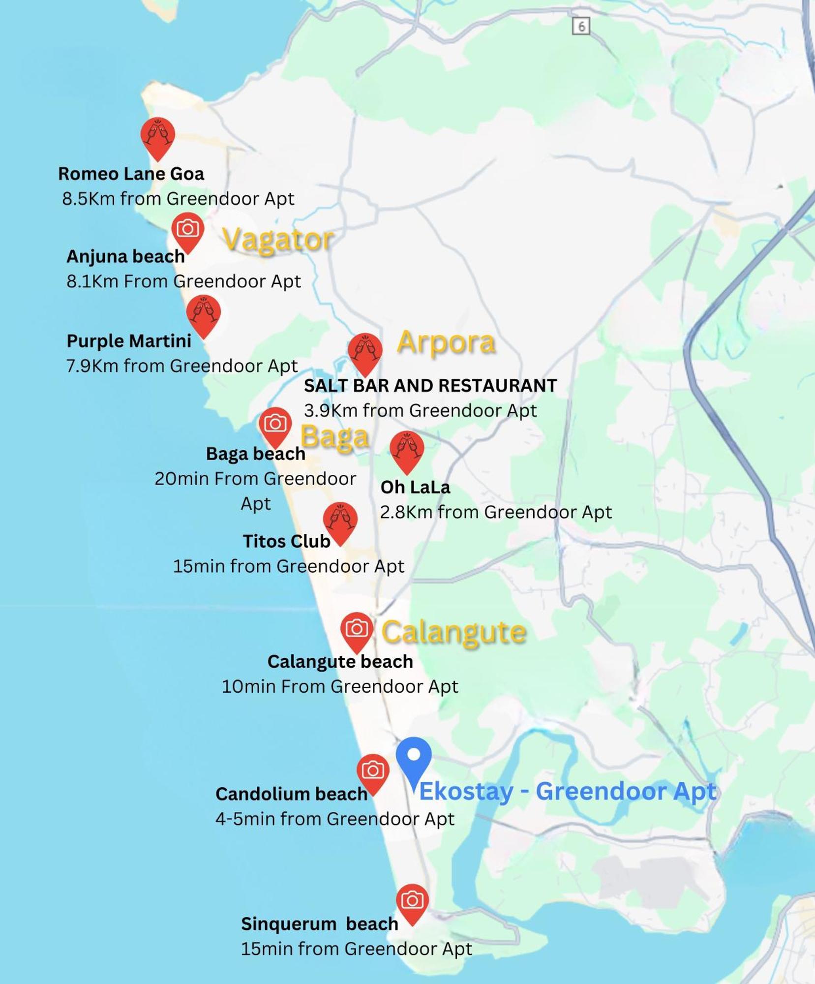 Eko Stay - Green Door Apartment Candolim Buitenkant foto